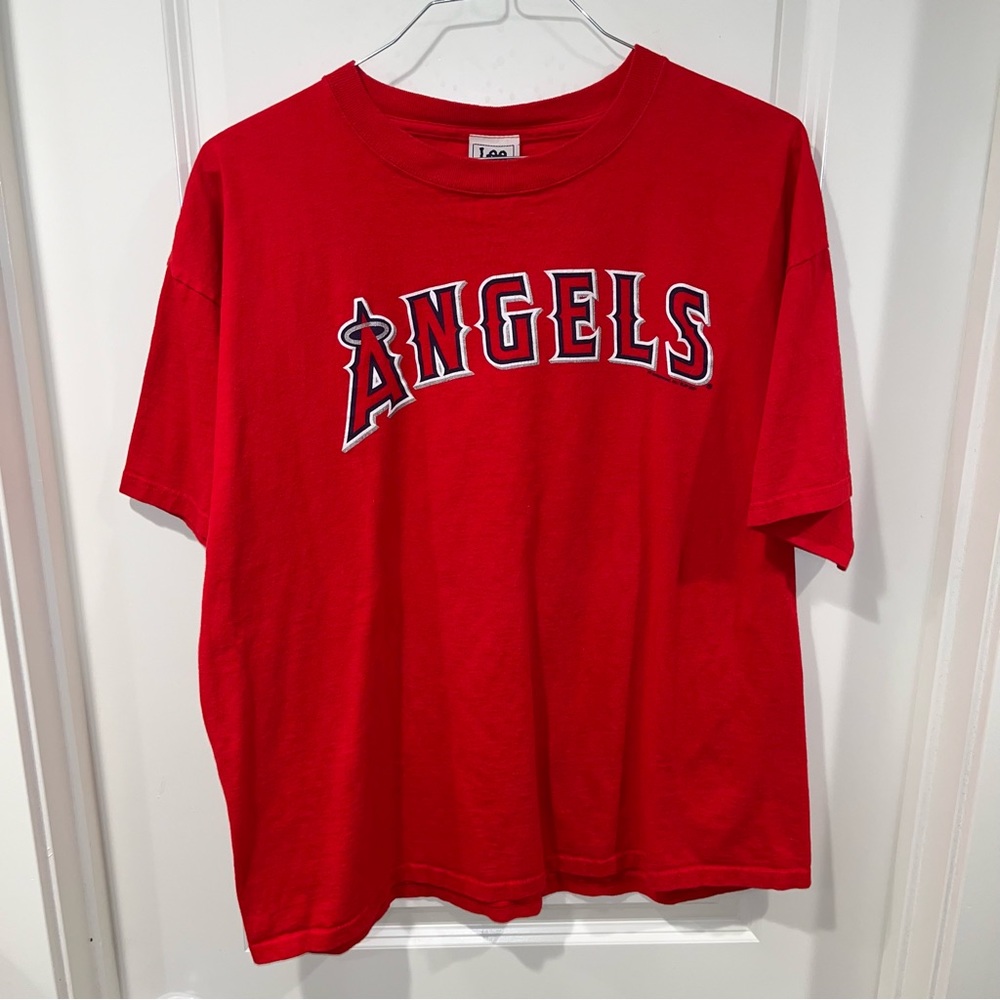 Lee Sport 2007 Anaheim Angels MLB graphic T-shirt MEN Size XL red 100% cotton